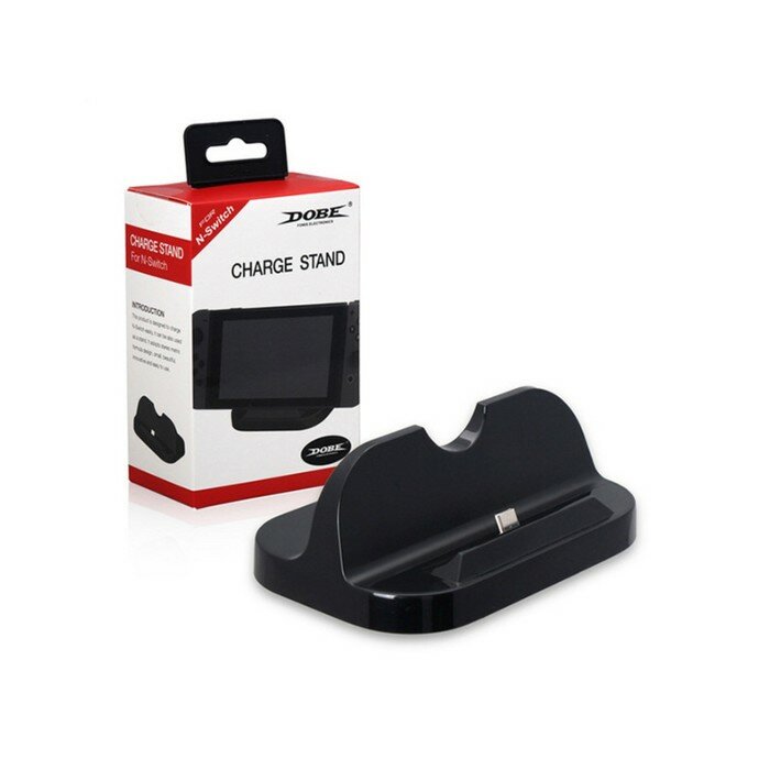 Зарядная станция для 2-х геймпадов Dobe TNS-855, Charge Stand для Nintendo Switch, чёрная 9942377