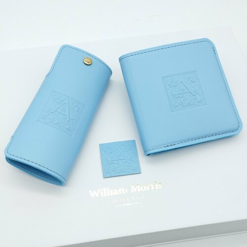 Кошелек William Morris, фактура гладкая, голубой