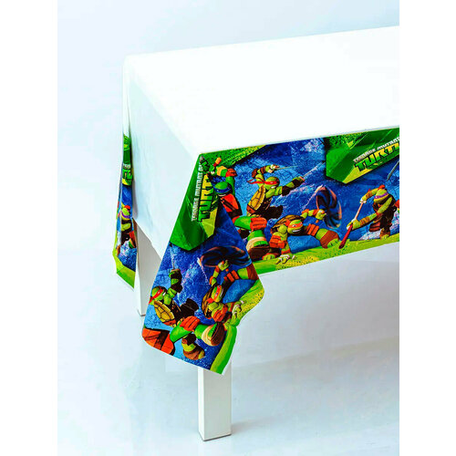 Скатерть для праздника Черепашки-Ниндзя 1,4х2,6 м