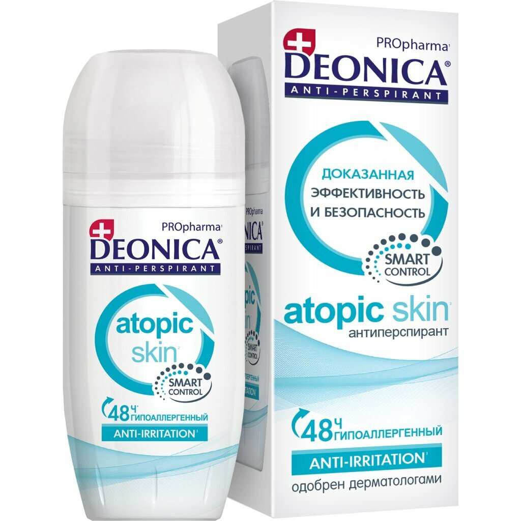 Дезодорант-антиперспирант Deonica, PROpharma Atopic Skin, для женщин, ролик, 50 мл