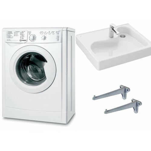 Стиральная машина под раковину Indesit IWUB 4085 и раковина Клио 50 3085000₽