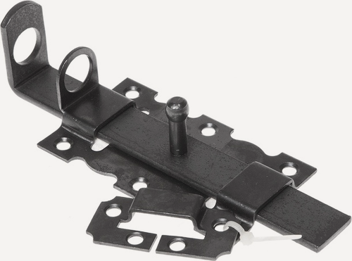 Изображение товара Задвижка дверная 110 мм с проушиной, оксид. STARFIX SMP-87868-1