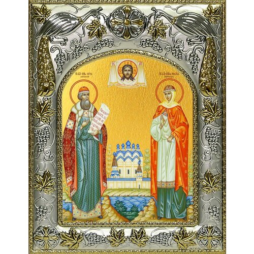 Икона Петр и Феврония святые благоверные князья