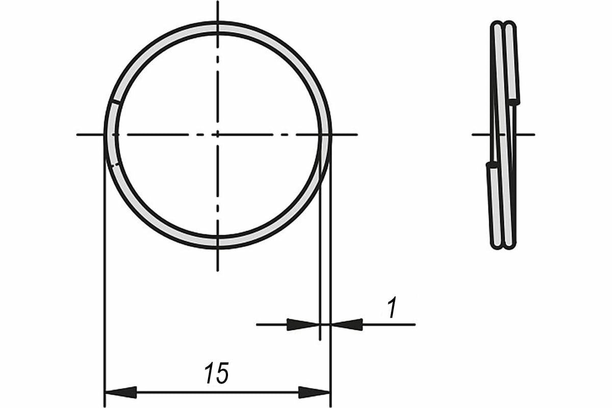 KIPP Кольцо, упаковка 10 штук, K0367.15VS — фото 1