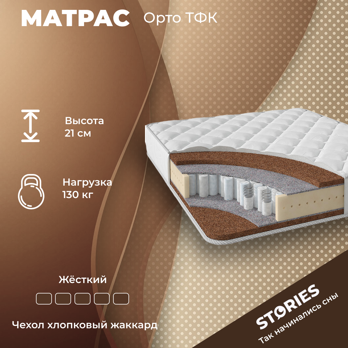 Матрас Stories Орто ТФК 150x200х21