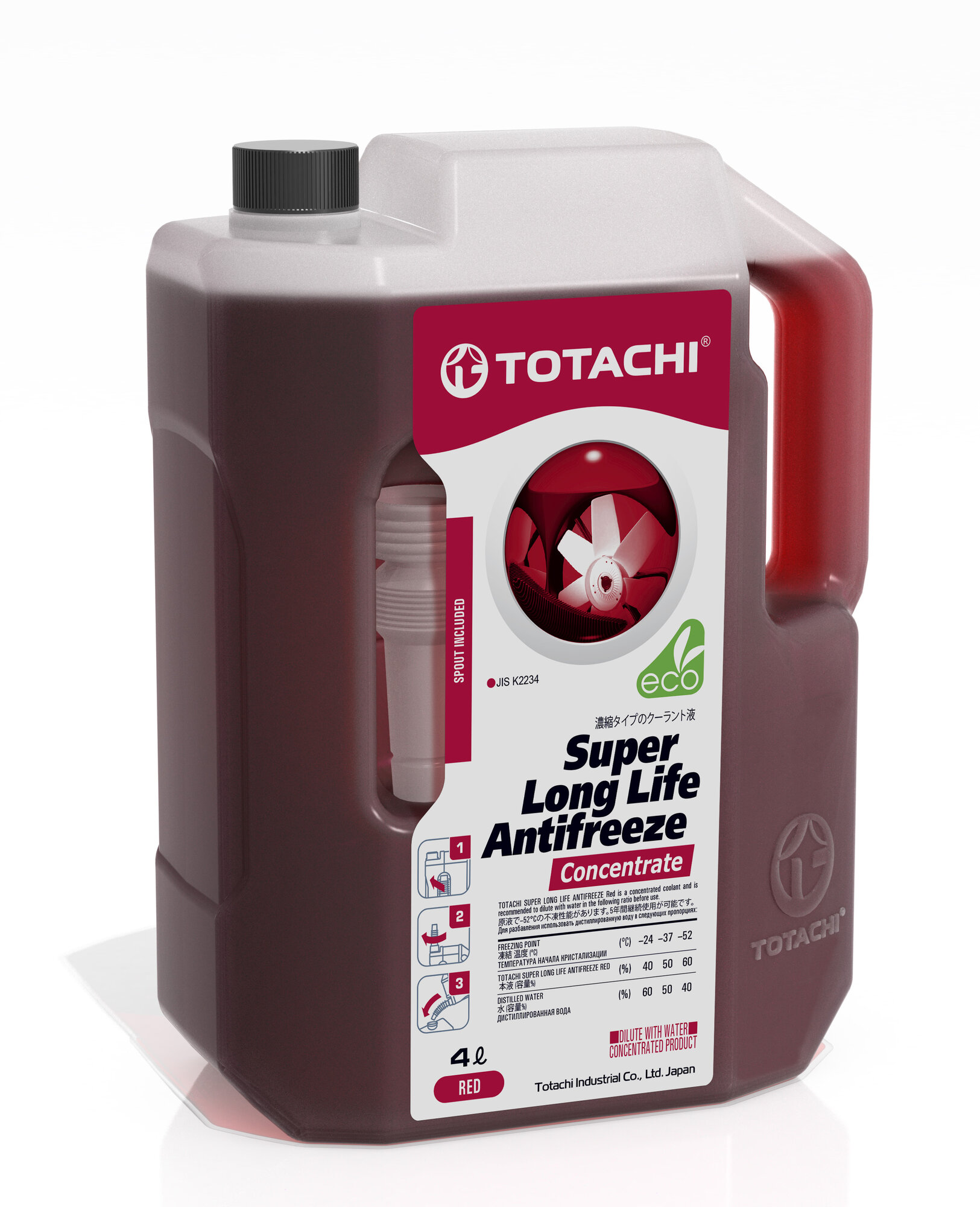 Антифриз концентрат SUPER LLA красный 4л Totachi 44405