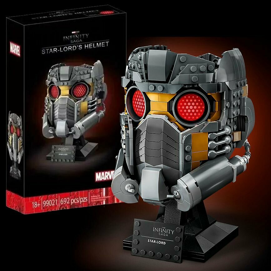 Конструктор Marvel Стражи Галактики: Шлем Звёздного Лорда 692 дет. 99021 / 76251