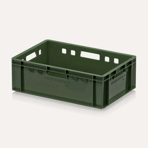 Изображение товара Ящик для мяса и колбасных изделий Е-2 зеленый, 600х400х200 мм