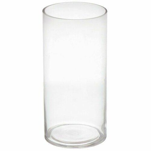 Ваза стеклянная цилиндрическая 25х12 см для цветов прозрачная 723₽