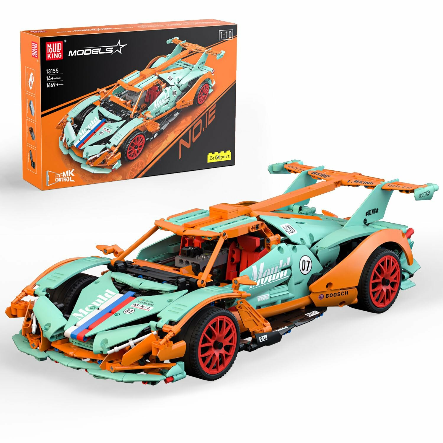 Конструктор Mould King 13155 Автомобиль Green Apollo,1669деталей