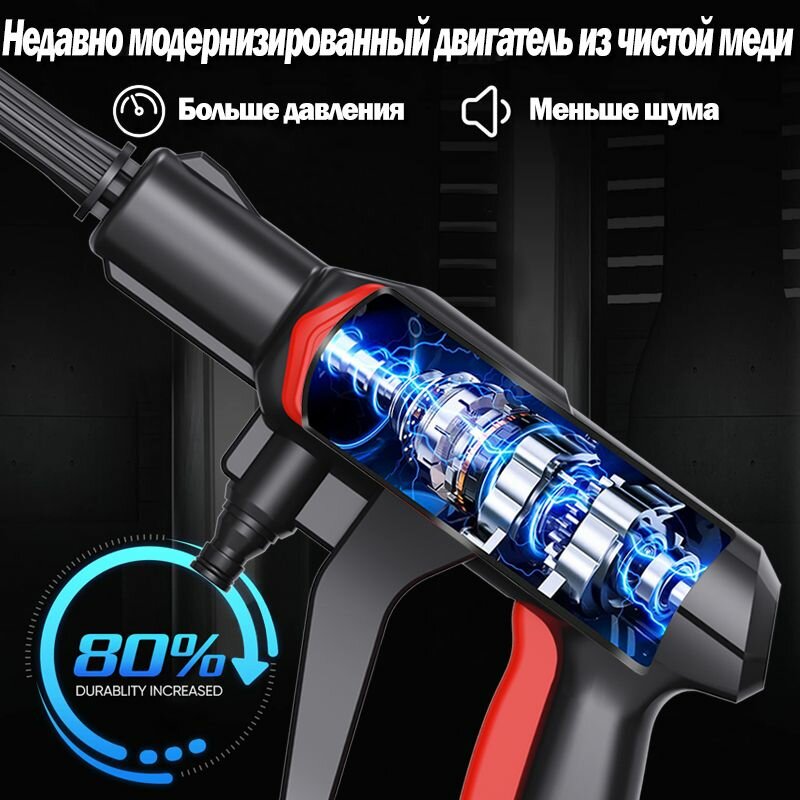 Изображение Мойка высокого давления аккумуляторная SQ03, 80 Втч, 20000 мАч, 100бар