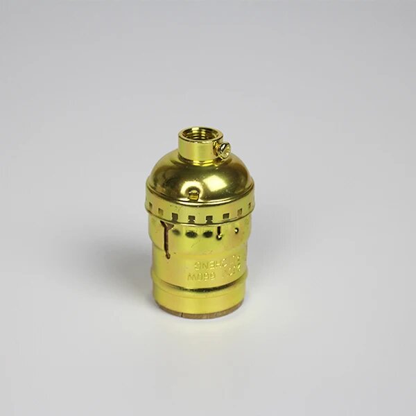 Ретро патрон для лампы E27 алюминий 3 цвета Gold without contr