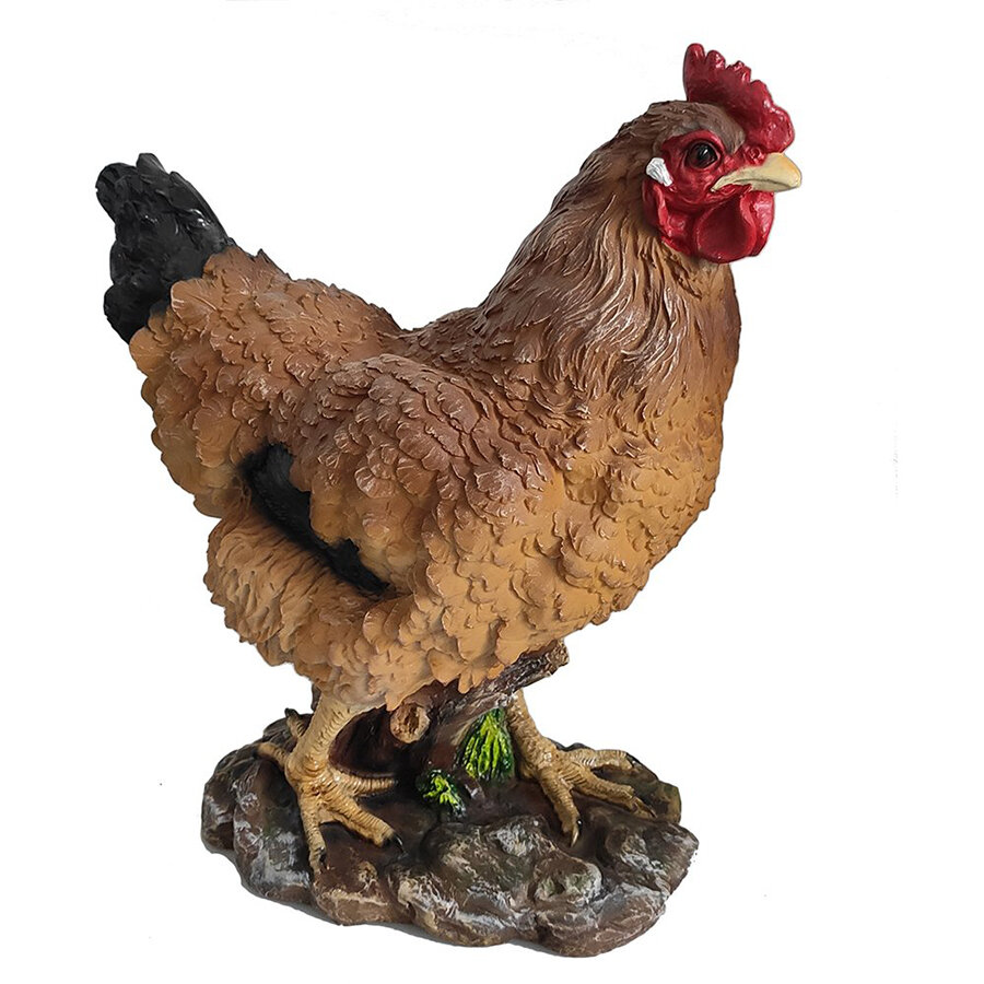 Фигура декоративная Курица (рыжая), H35 см KSMR-718315/F038