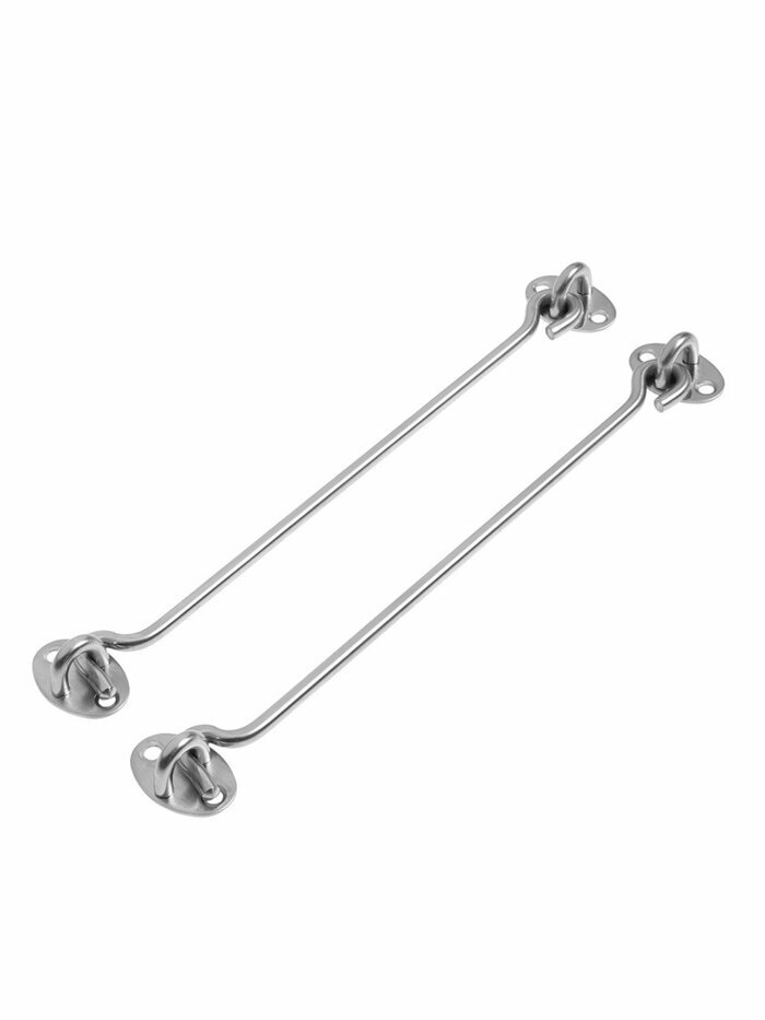 Крючок ветровой LOCKLAND KV001 L=250 мм нержа цвет хром 2 шт 10906814