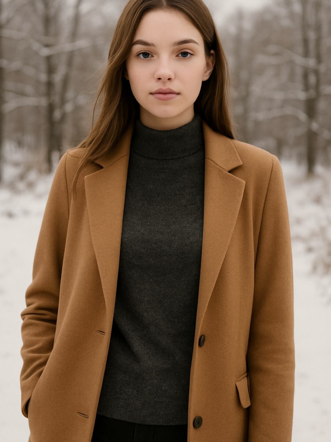 Водолазка DNZ, размер XS, антрацитовый — фото 1