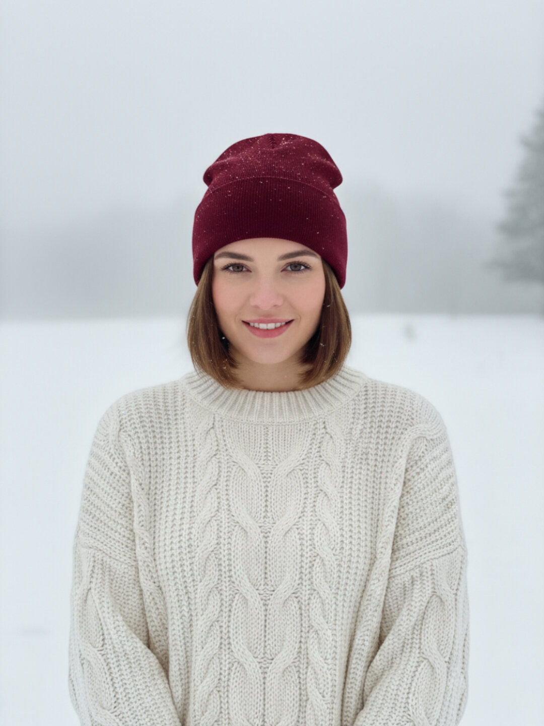 Шапка-бини для женщин