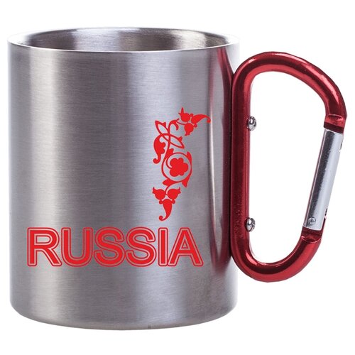 фото Металлическая кружка с карабином russia drabs