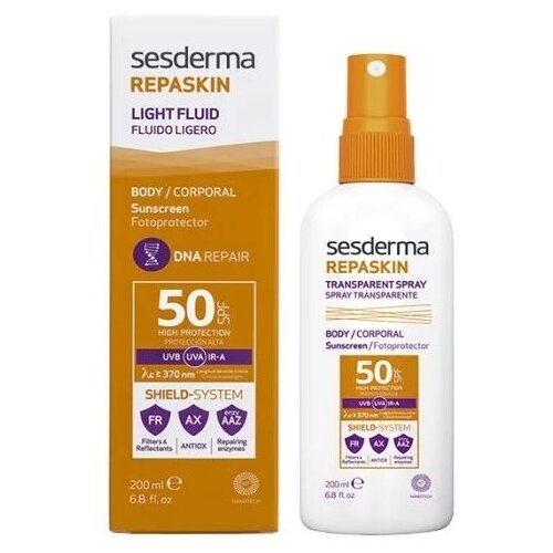 REPASKIN TRANSPARENT SPRAY Body sunscreen SPF 50 – Спрей солнц-ный прозрачный для тела СЗФ 50, 200мл