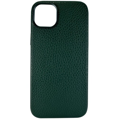 Кожаный чехол личи с MagSafe для iPhone 14 Plus, iGrape (Зеленый)