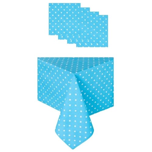 фото Guten morgen скатерть + 4 салфетки gorokh goluboy br10891 (110х140 см)