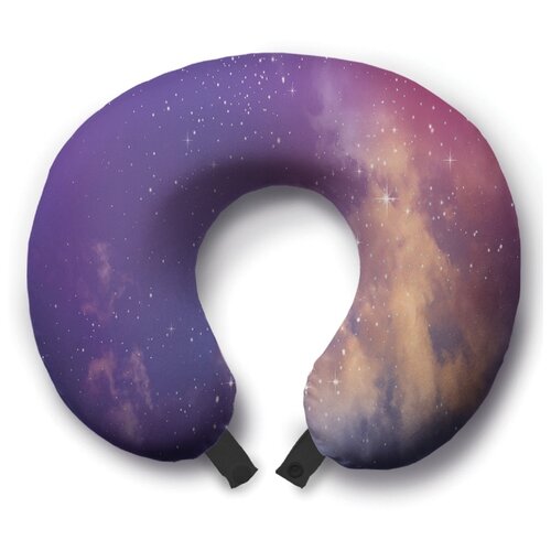 фото Подушка для шеи ambesonne космическая близость, фиолетовый