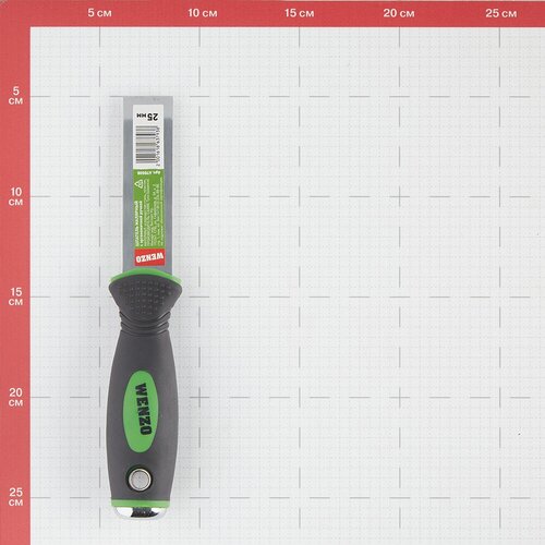 Шпатель малярный Wenzo 25 мм с эргономичной ручкой и ударным наконечником