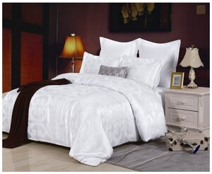 Фото Комплект постельного белья двуспальный Итальянский текстиль из шелка-сатина