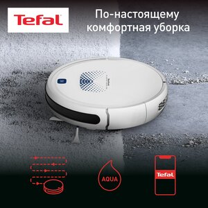 Робот пылесос Tefal X-plorer Serie 45 Aqua RG8277WH с сухой и влажной уборкой, управлением со смартфона, белый