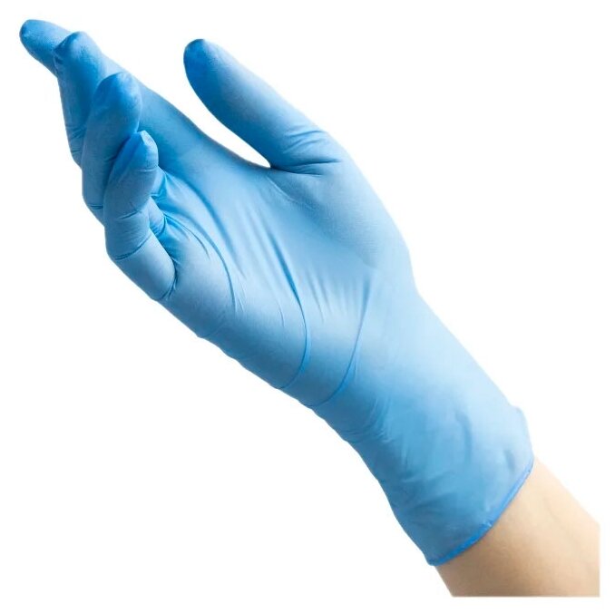 Перчатки смотровые Benovy Nitrile Chlorinated текстурированные на пальцах