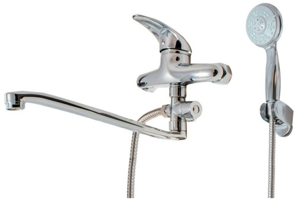 Смеситель для ванны д.40 латунь L-нос 30 см. (поворотный дивертор) арт. 5007Н_/10 MIRA (Артикул: 4100016015)