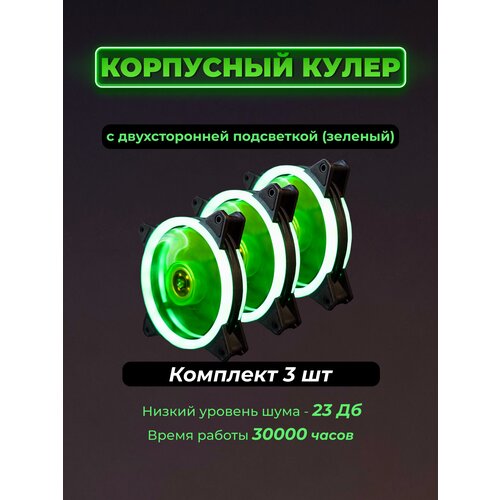 Корпусный кулер молекс для компьютера 120 мм. Комплект 3 шт.