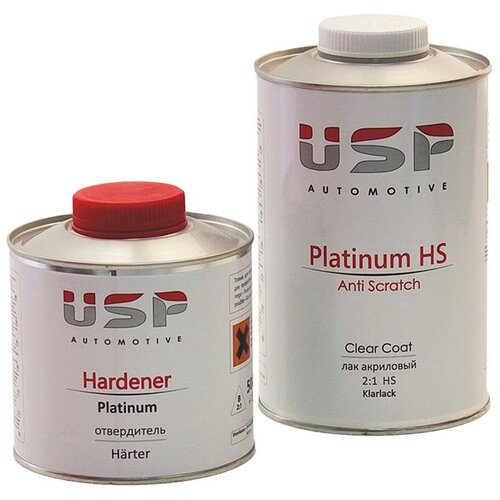 Лак акриловый USP Platinum HS 2:1 Anti Scratch 1 л. + отвердитель 0,5 л.