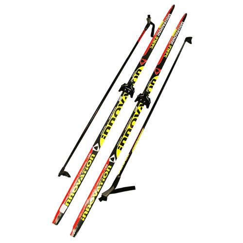 фото Лыжный комплект (лыжи + палки + крепления) 75 мм 195 степ, sable innovation stc