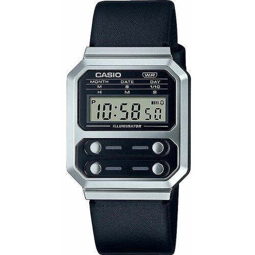 Наручные часы CASIO Наручные часы Casio A100WEL-1A, черный, серый