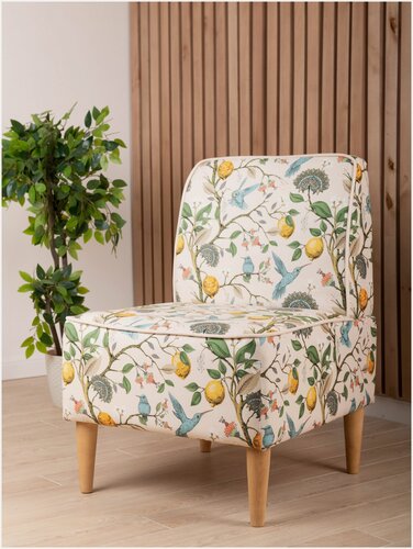 Изображение товара Кресло стул MONOFIX одос принт на кухню, на балкон, микровелюр Лимоны