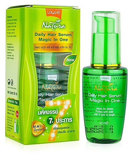 Lolane Natura Несмываемая сыворотка для волос Daily Hair Serum Magic in One, 80 г, 50 мл, бутылка