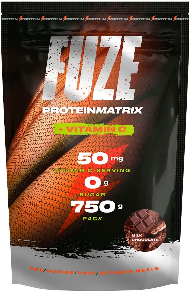 Fuze Многокомпонентный протеин Fuze 47% , вкус «Молочный шоколад», 750 г, Fuze