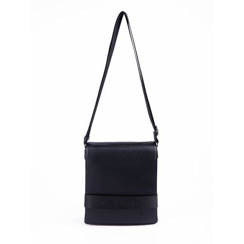 Сумка  кросс-боди Dor. Flinger повседневная, натуральная кожа, карманы, внутренний карман, черный