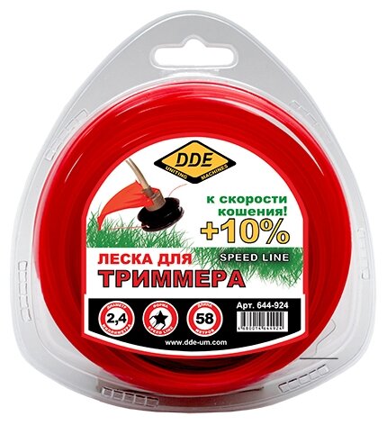    DDE Speed Line 2.4mm x 346m Red 644-948