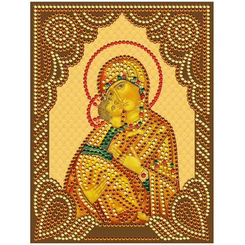Алмазная мозаика Владимирская Божия Матерь, 15x20, см, Molly