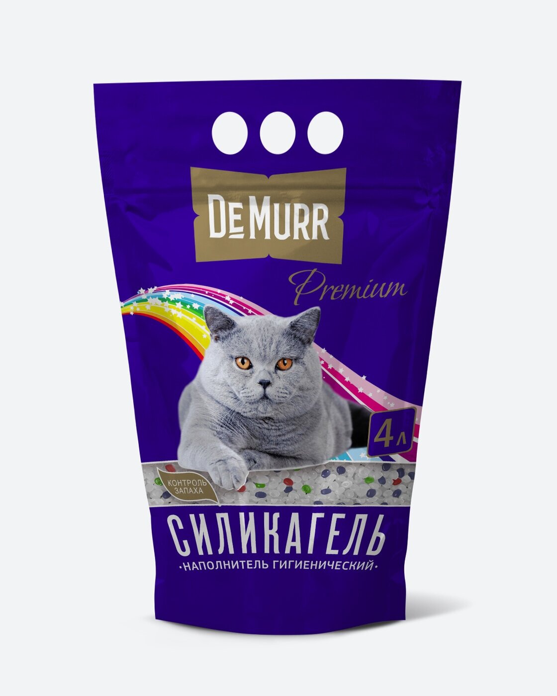 Силикагелевый наполнитель для кошек DeMurr Premium 4л