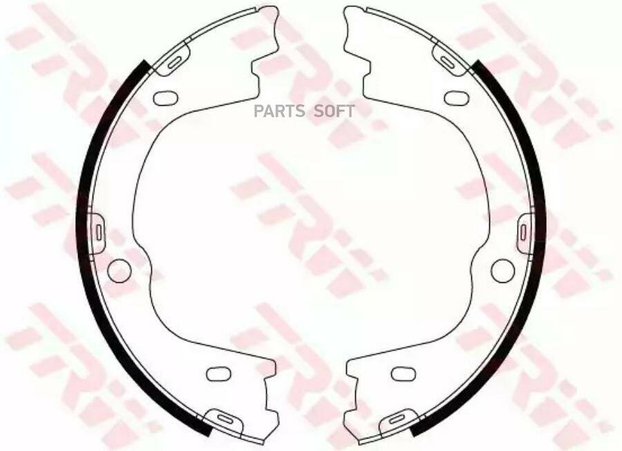 TRW GS8803 Колодки тормозные барабанные стояночного тормоза задние