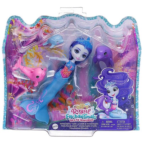 Кукла Mattel Enchantimals с 3-мя зверушками №4 GJX43/4 кукла enchantimals gjx43 офелия страусси с семьей