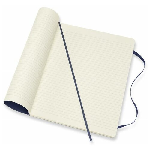 Блокнот Moleskine Classic Soft 190x250, 192 листа 430994QP621B20, синий сапфир, цвет бумаги бежевый