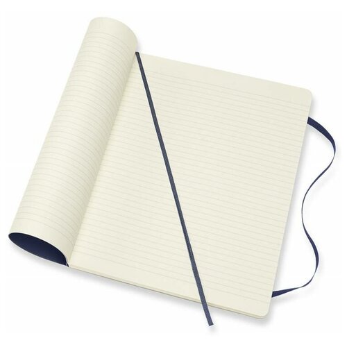 блокнот moleskine classic qp090c2 xlarge 190х250мм 192стр линейка твердая обложка лайм Блокнот Moleskine Classic Soft 190x250, 192 листа 430994QP621B20, синий сапфир, цвет бумаги бежевый