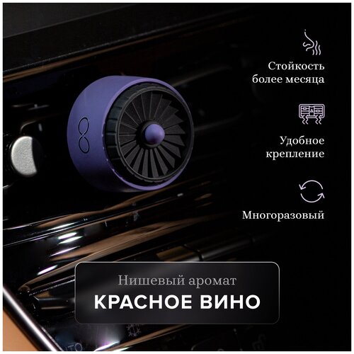 Ароматизатор для автомобиля с вентилятором на дефлектор AIR-X Красное вино