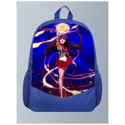 фото Голубой рюкзак с принтом аниме сейлор мун sailor moon, cyberpunk,макото кино, юпитер - 238 brutbag