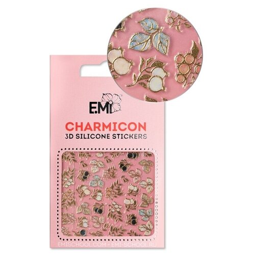 E.Mi, 3D-стикеры №137 Веточки и ягоды Charmicon 3D Silicone Stickers