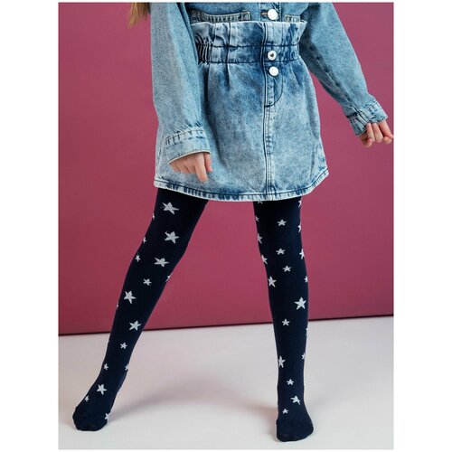 Колготки , размер 16-17, синий