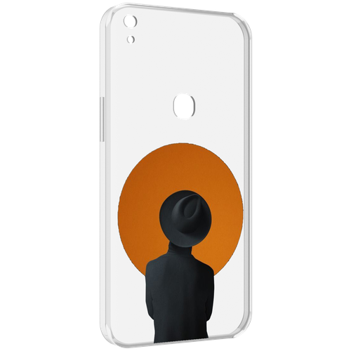 Чехол MyPads парень в шляпе в оранжевом кружке для Alcatel SHINE LITE 5080X 5.0 задняя-панель-накладка-бампер
